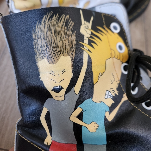 Rare Dr. Martens Beavis and Butthead Boots Pascal Black White 11 12 - Picture 10 of 12